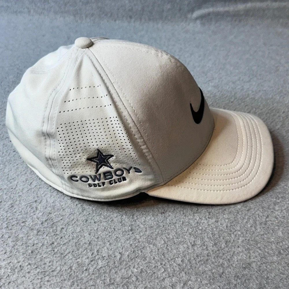 Nike Hat Mens M/L White‎ Classic99 Dri-FIT Cowboys Golf Club BV1073-101